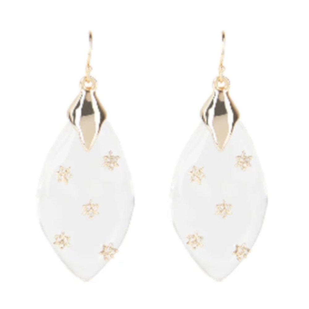 Alexis Bittar | Spike Studded Wire Drop Earring (Clear) - Picture 3 of 7